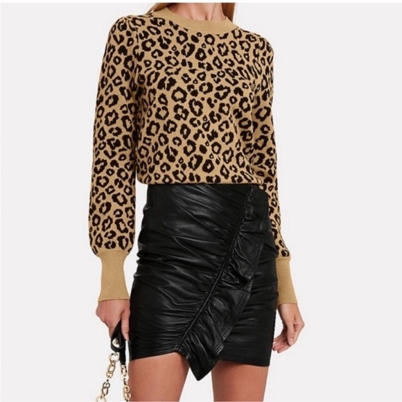 Veronica Beard Penny Leopard Print Sweater XSmall - Picture 2 of 13